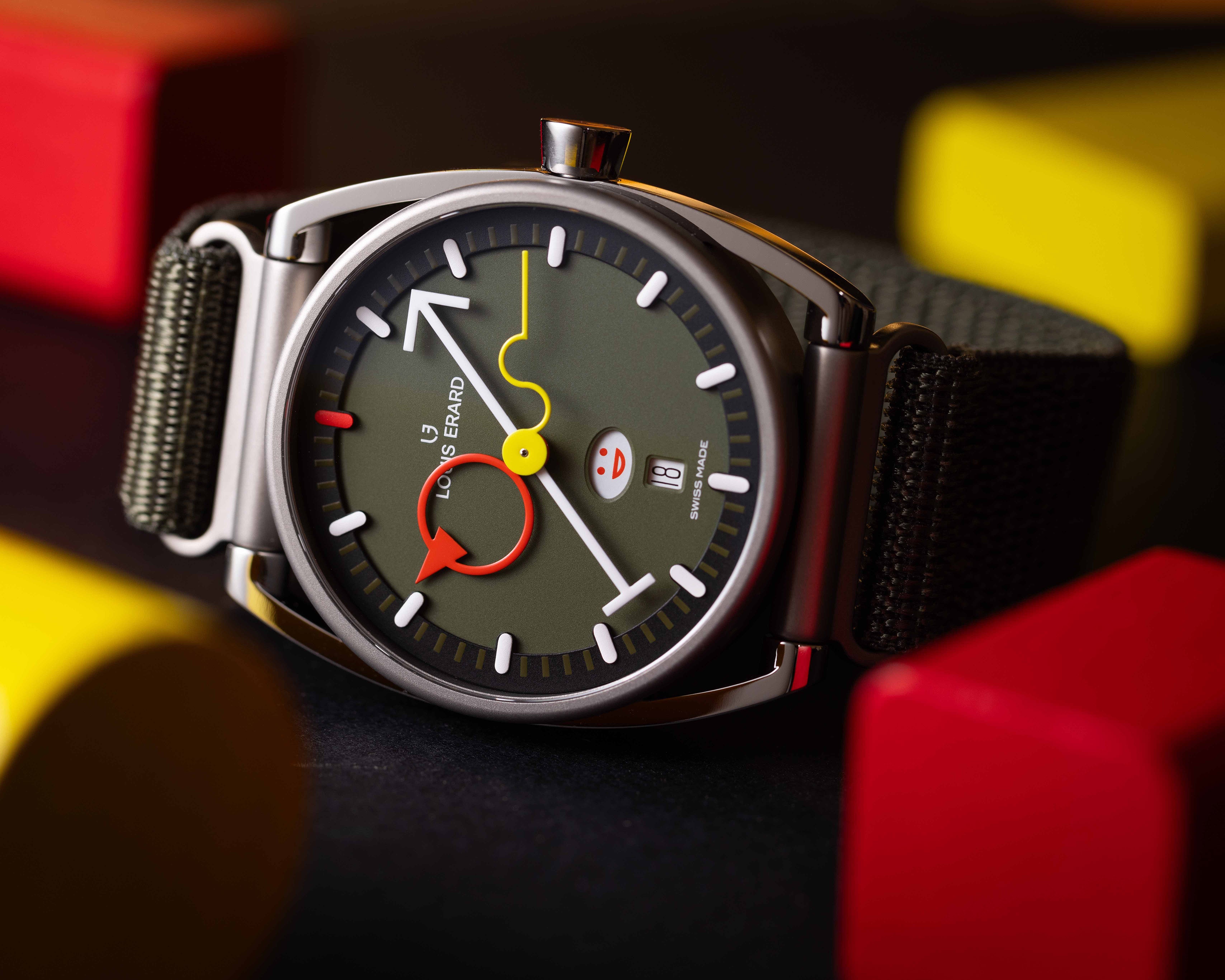 Hodinky la Semaine Louis Erard x Alain Silberstein Khaki