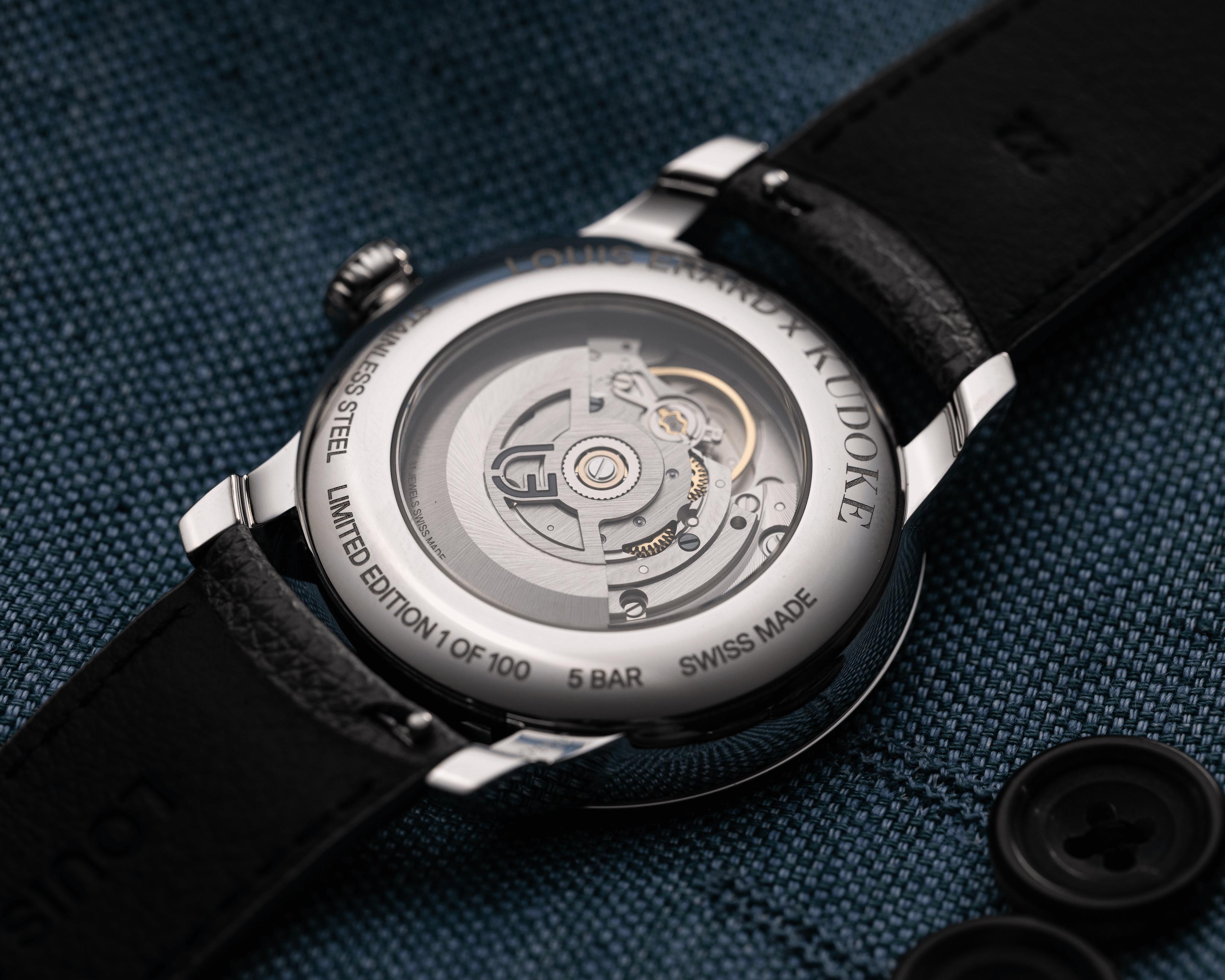 Hodinky LOUIS ERARD X KUDOKE LIGHT BLUE