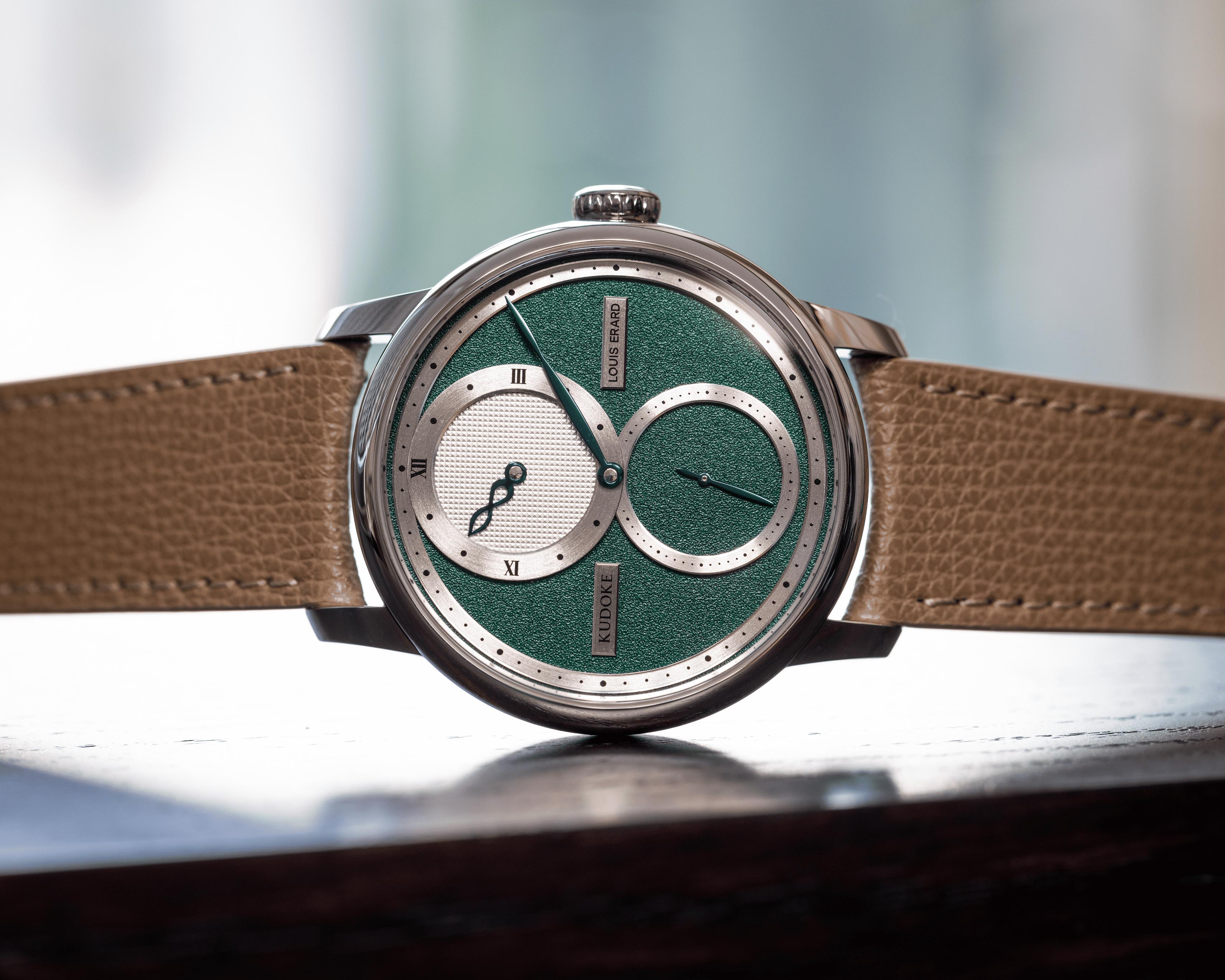 Hodinky LOUIS ERARD X KUDOKE FOREST GREEN