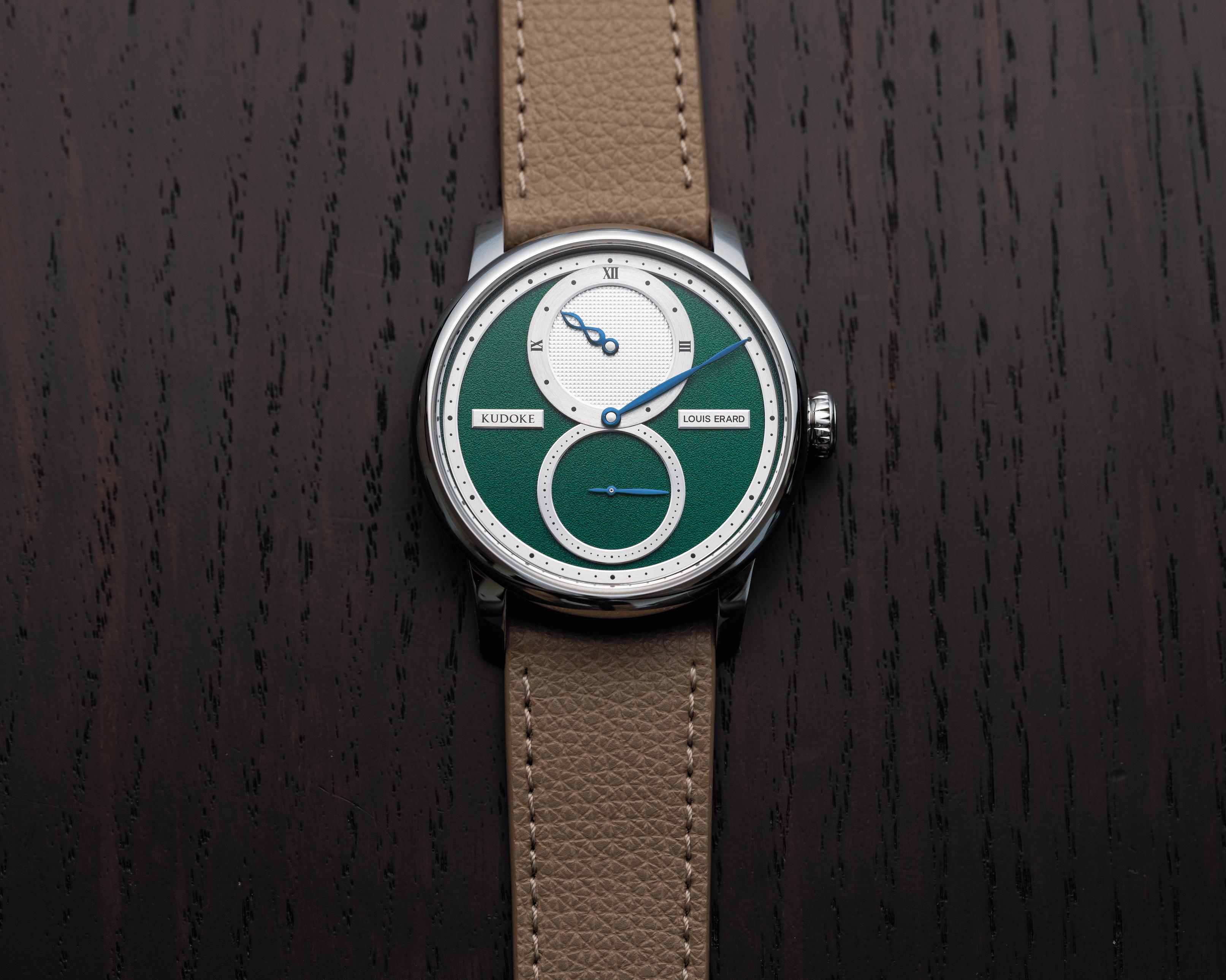 Hodinky LOUIS ERARD X KUDOKE FOREST GREEN