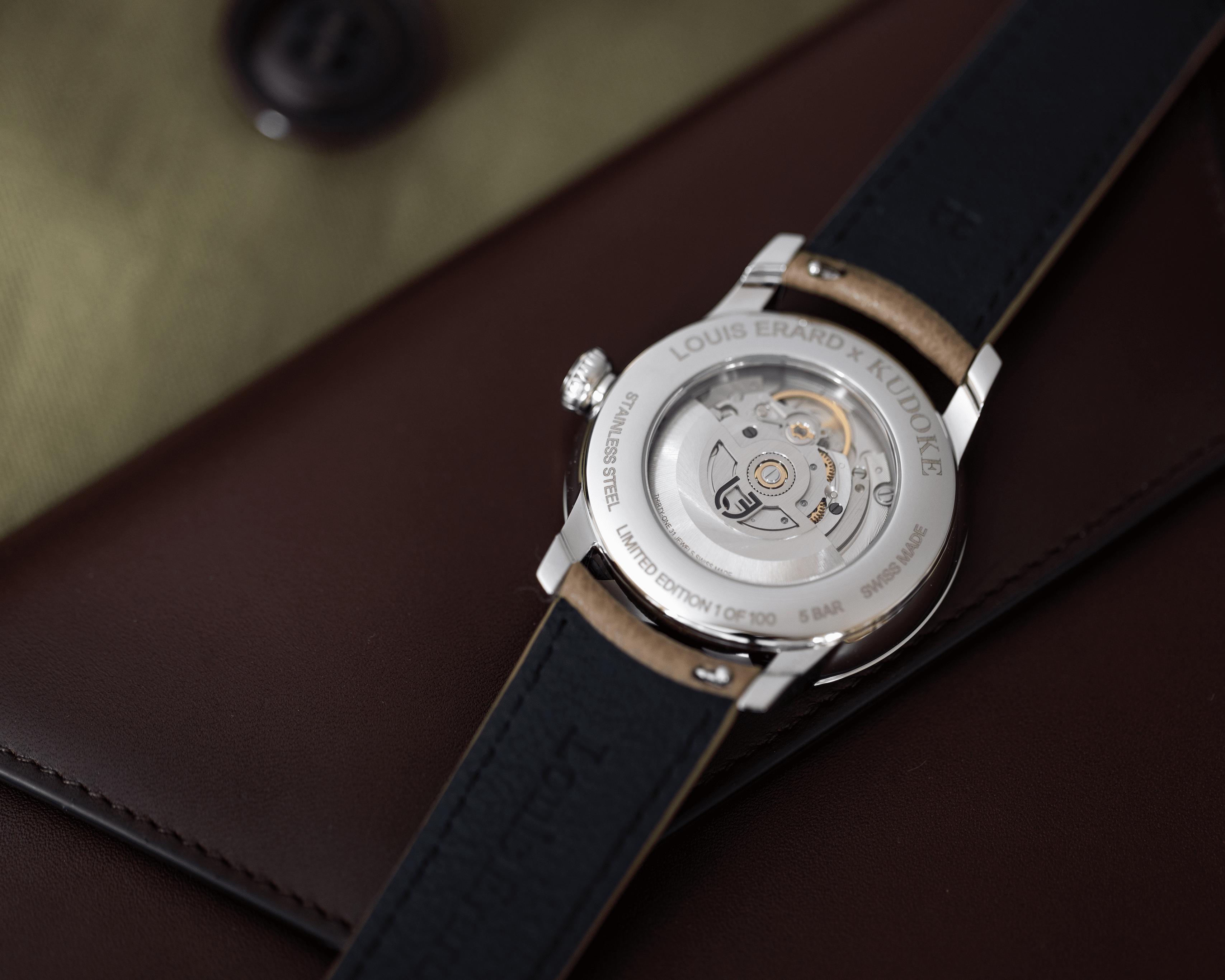 Hodinky LOUIS ERARD X KUDOKE FOREST GREEN