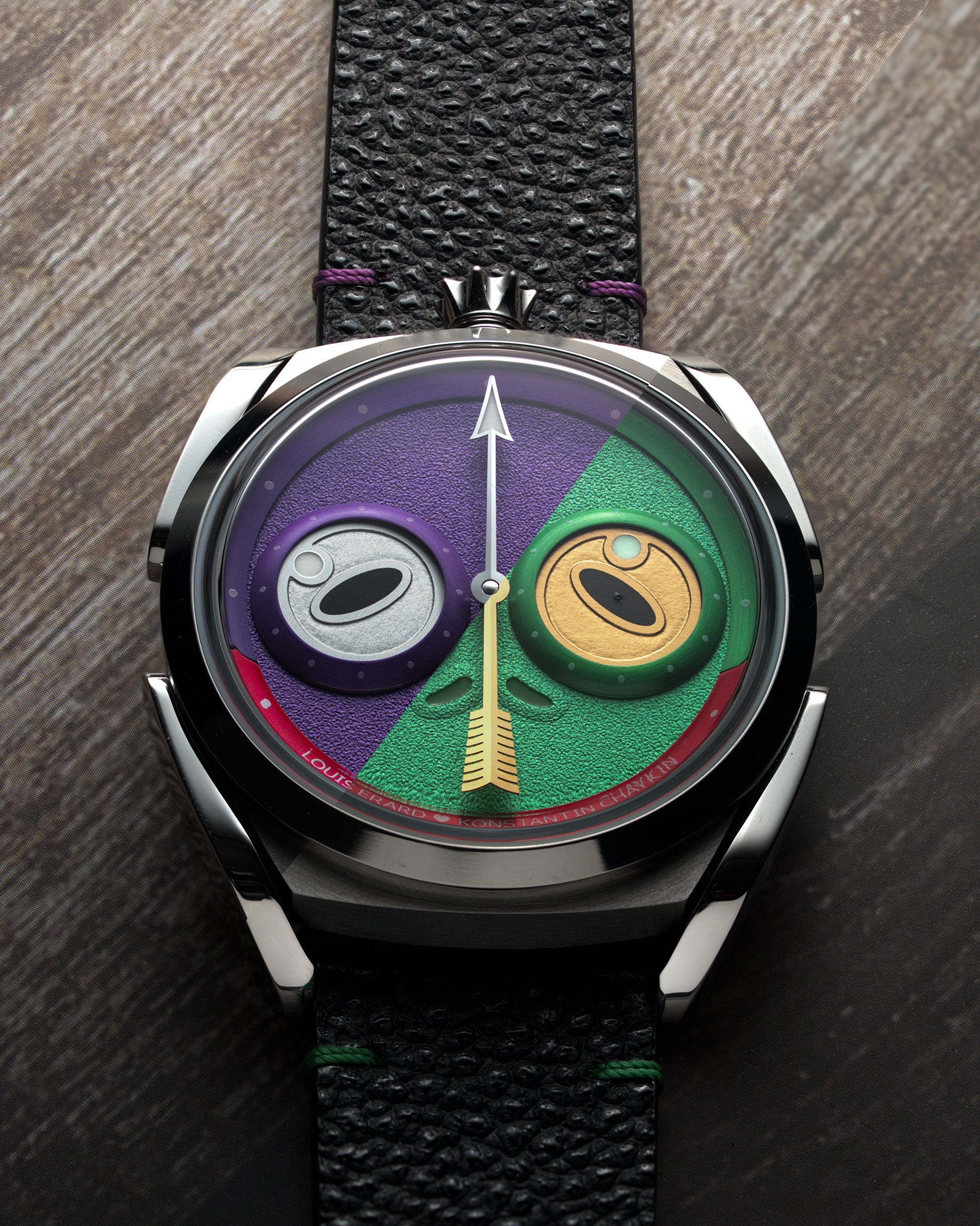 Louis Erard x KONSTANTIN CHAYKIN UNFROGETTABLE Purple Watch