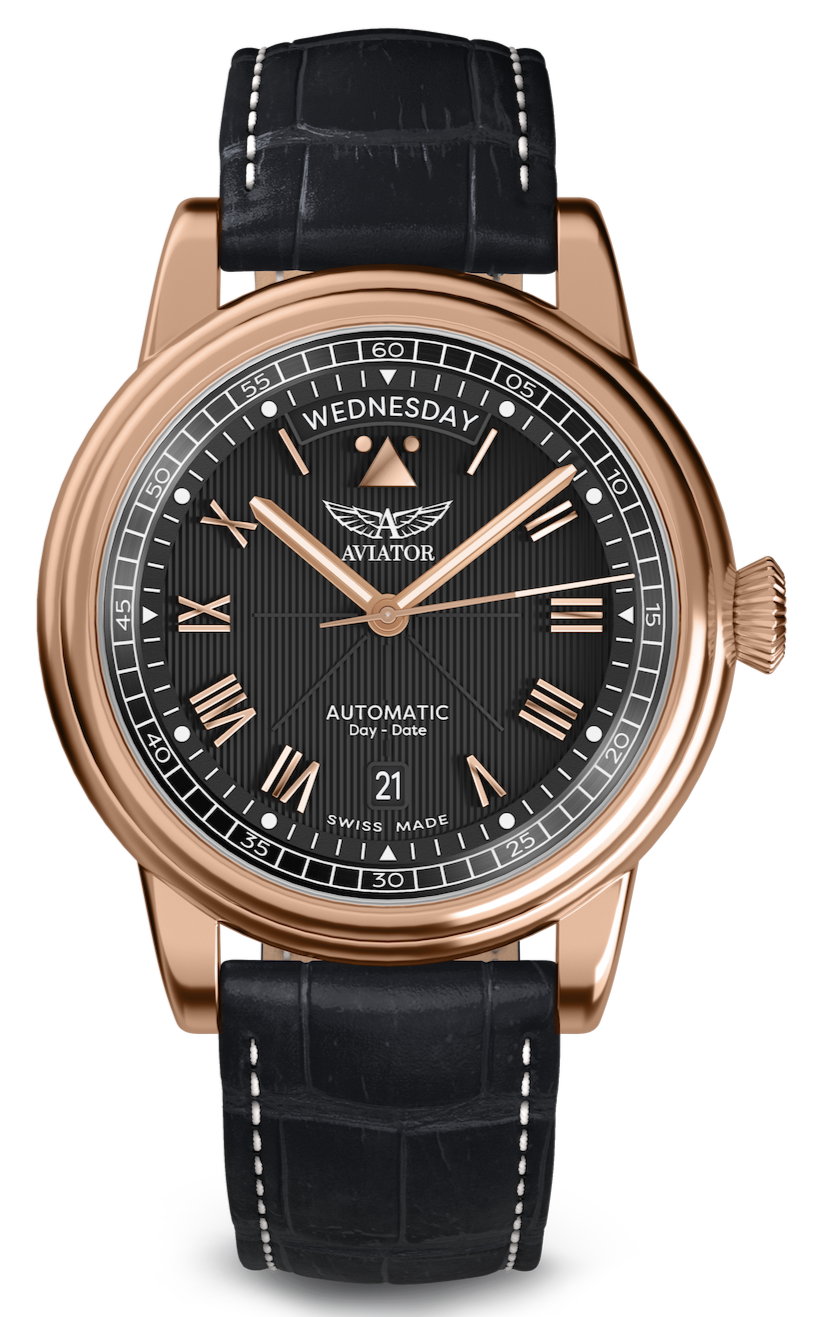 Hodinky AVIATOR SWISS Douglas day-date 41 V.3.35.2.275.4