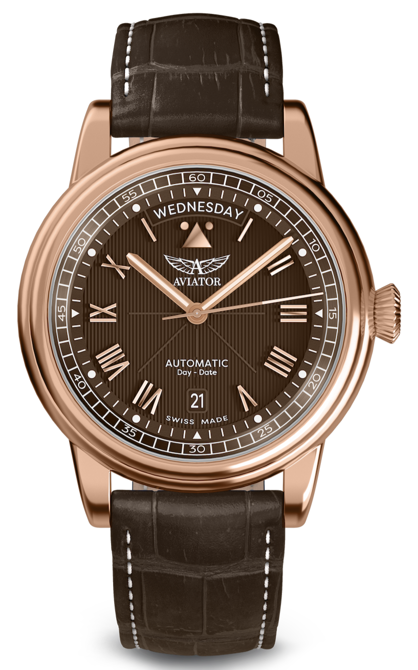 Hodinky AVIATOR SWISS Douglas day-date 41 V.3.35.2.280.4