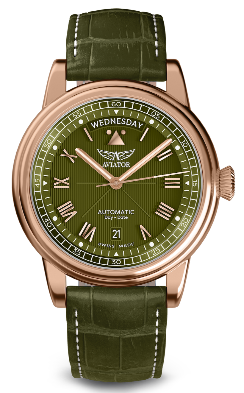 Hodinky AVIATOR SWISS Douglas day-date 41 V.3.35.2.279.4