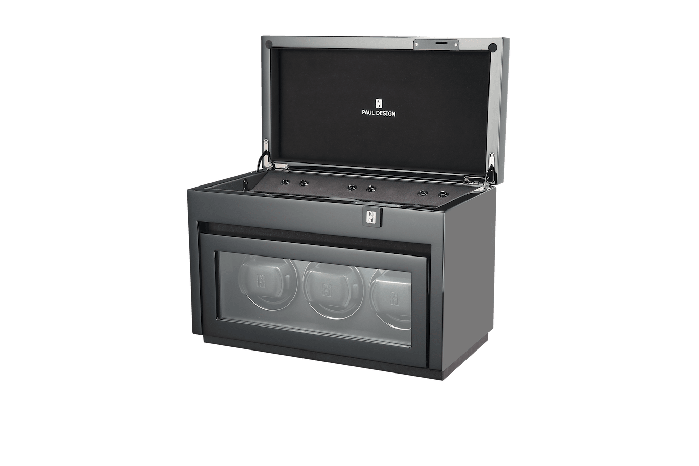 Paul design Gentlemen 3+5 - Winder for 3 watches + storage space