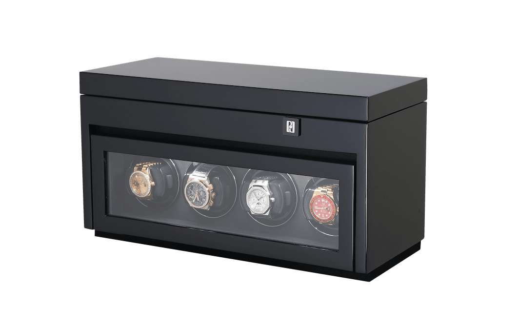 Paul design Gentlemen 4+6 - Watch winder for 4 watches + storage space