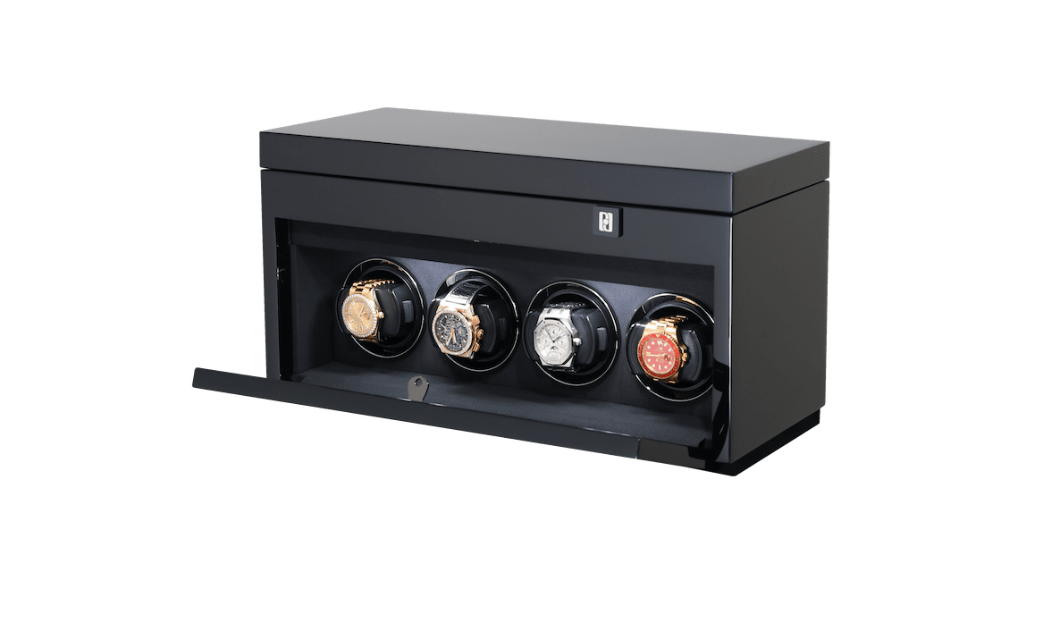 Paul design Gentlemen 4+6 - Watch winder for 4 watches + storage space