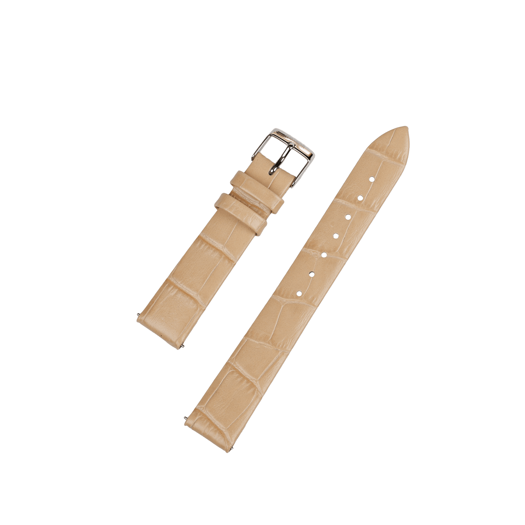 Aviator Swiss calfskin strap for Moonflight model - gold with steel buckle