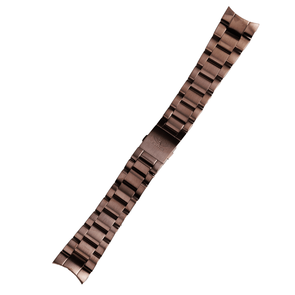 Aviator Swiss metal bracelet for AIRACOBRA P45 Chrono model - bronze