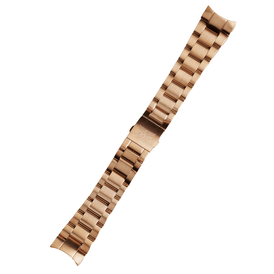 Aviator Swiss metal bracelet for AIRACOBRA P45 Chrono model - gold