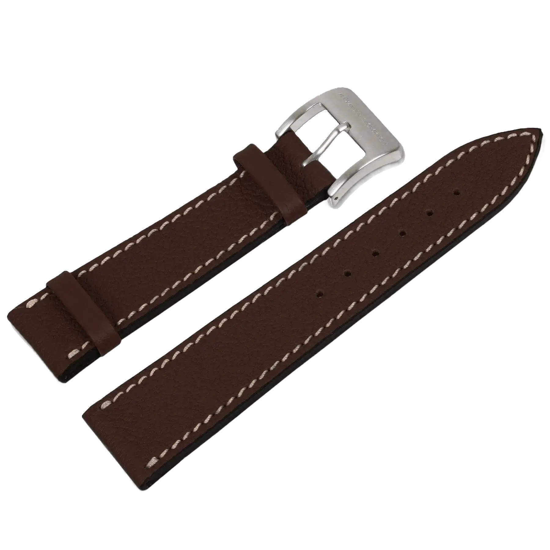 Alexander Shorokhoff calfskin leather strap - dark brown
