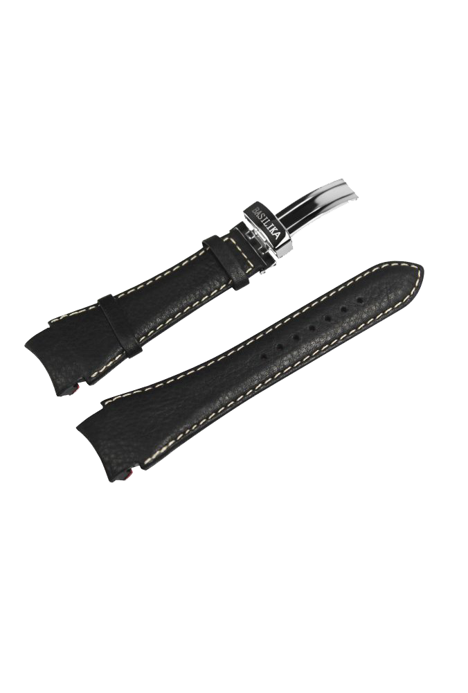 Poljot International smooth calfskin strap - black
