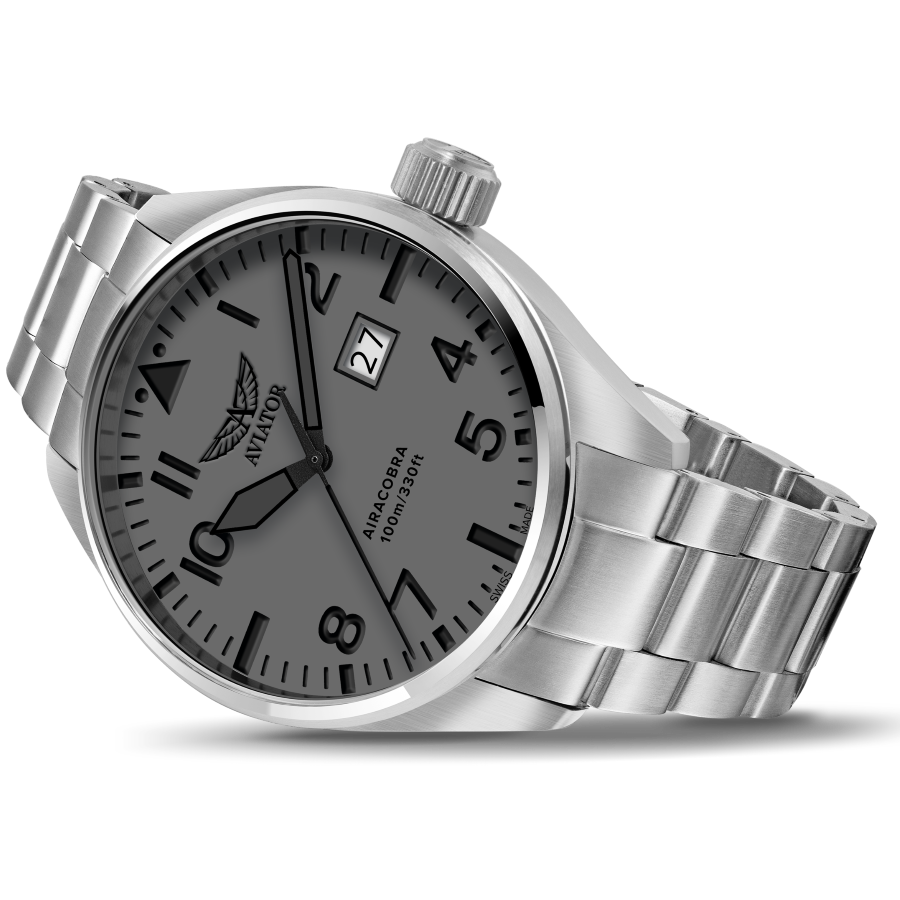 Hodinky AVIATOR SWISS AIRACOBRA P42 V.1.22.0.150.4