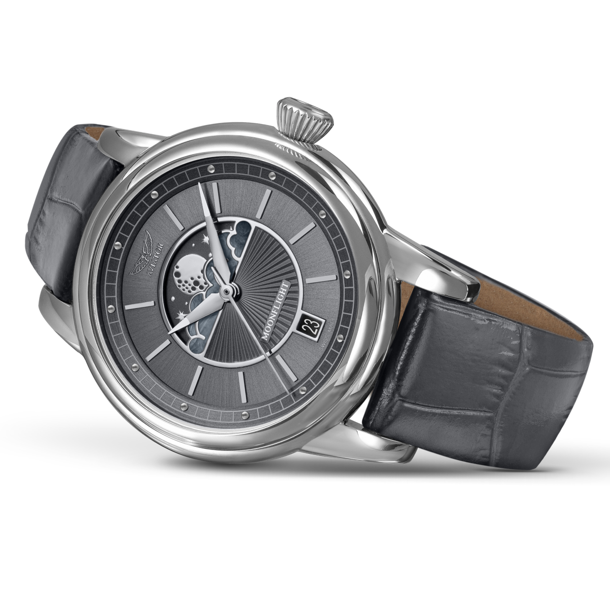 AVIATOR SWISS DOUGLAS MOONFLIGHT WATCH V.1.33.0.254.4