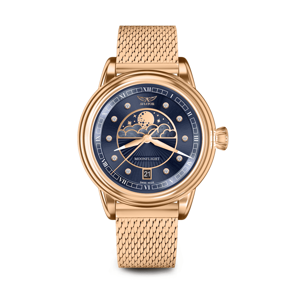 Hodinky Aviator Swiss DOUGLAS MOONFLIGHT V.1.33.2.380.4