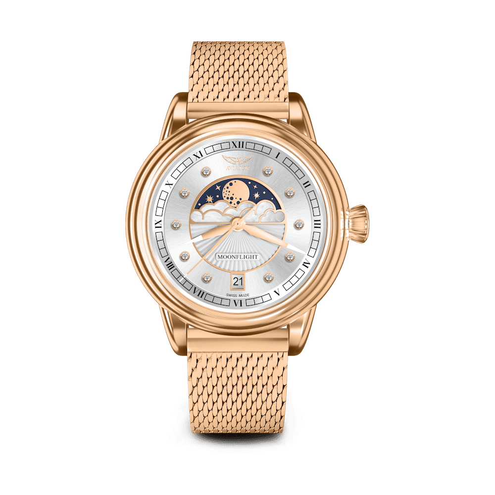 Hodinky Aviator Swiss DOUGLAS MOONFLIGHT V.1.33.2.382.4