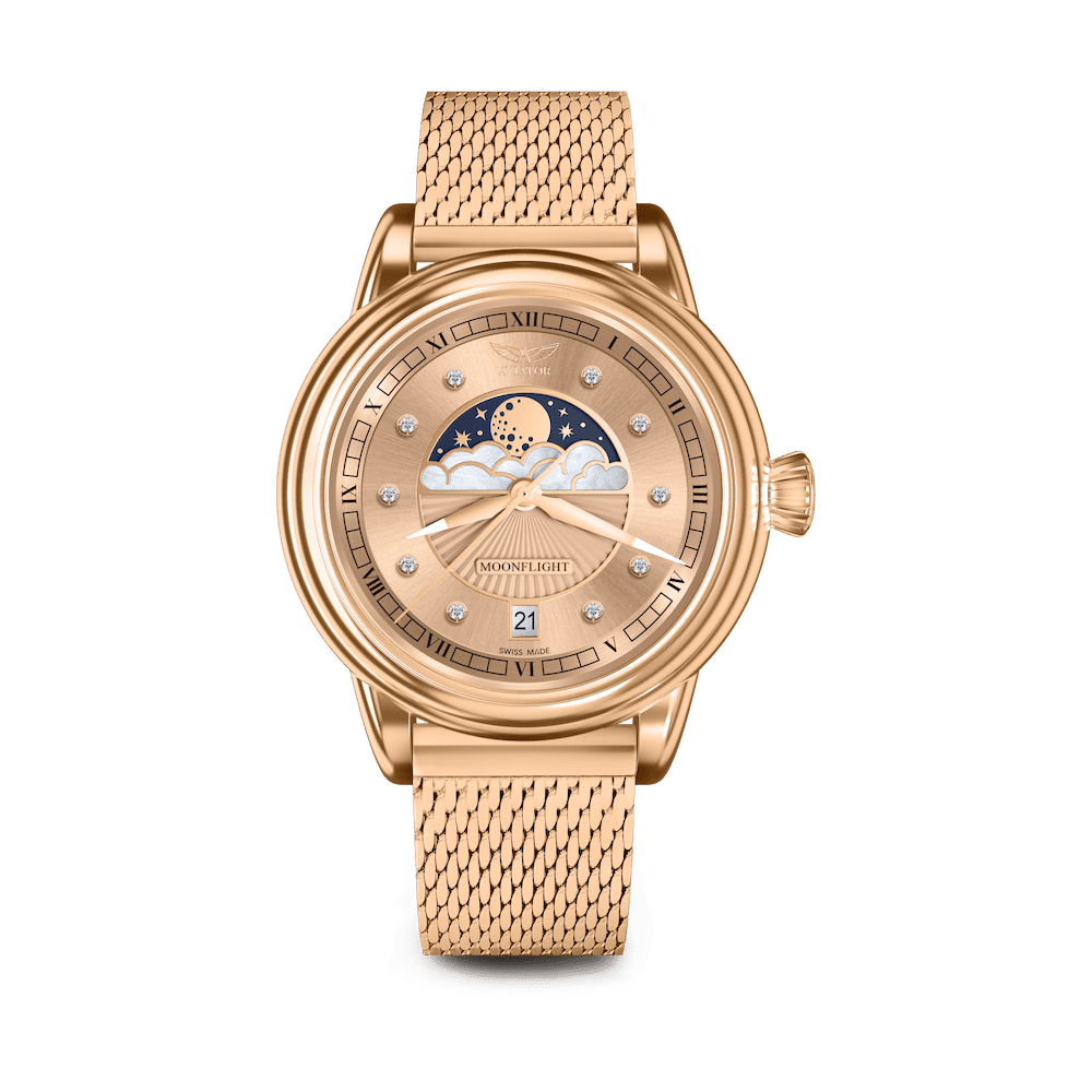 Hodinky Aviator Swiss DOUGLAS MOONFLIGHT V.1.33.2.383.4