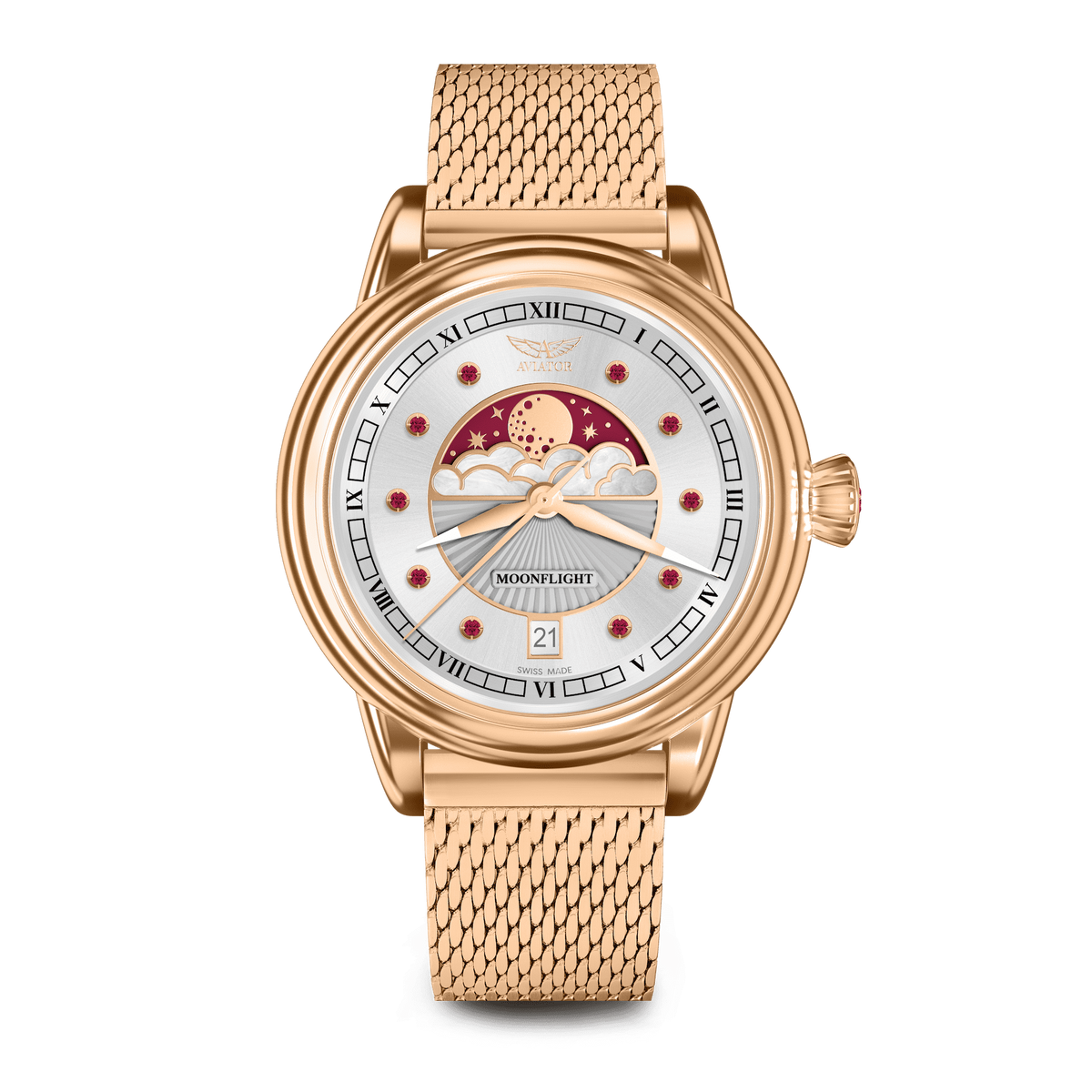 Hodinky Aviator Swiss DOUGLAS MOONFLIGHT V.1.33.2.420.4
