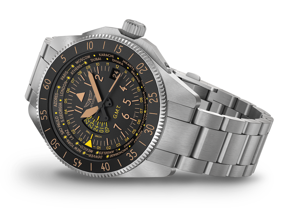 Hodinky AVIATOR SWISS AIRACOBRA GMT V.1.37.0.303.4