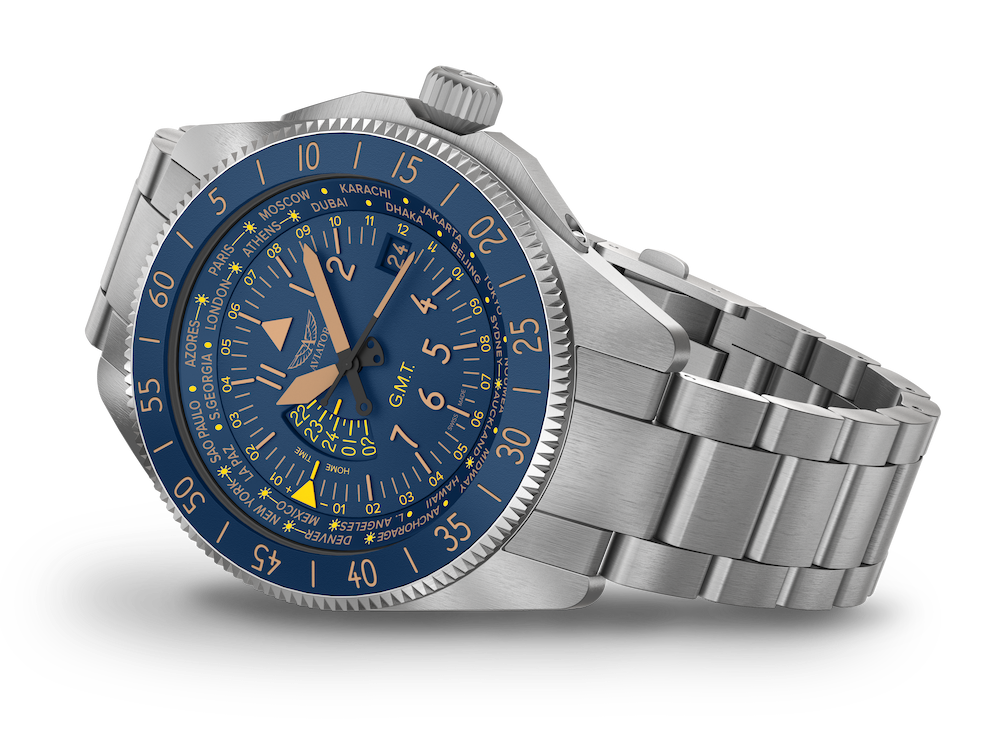 Hodinky AVIATOR SWISS AIRACOBRA GMT V.1.37.0.304.4