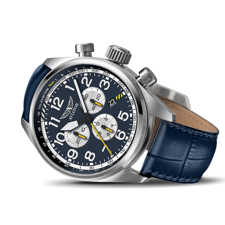 Hodinky AVIATOR SWISS AIRACOBRA P45 CHRONO V.2.25.0.170.4