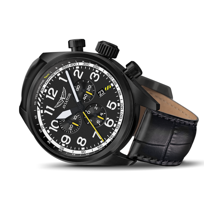 Hodinky AVIATOR SWISS AIRACOBRA P45 CHRONO V.2.25.5.169.4
