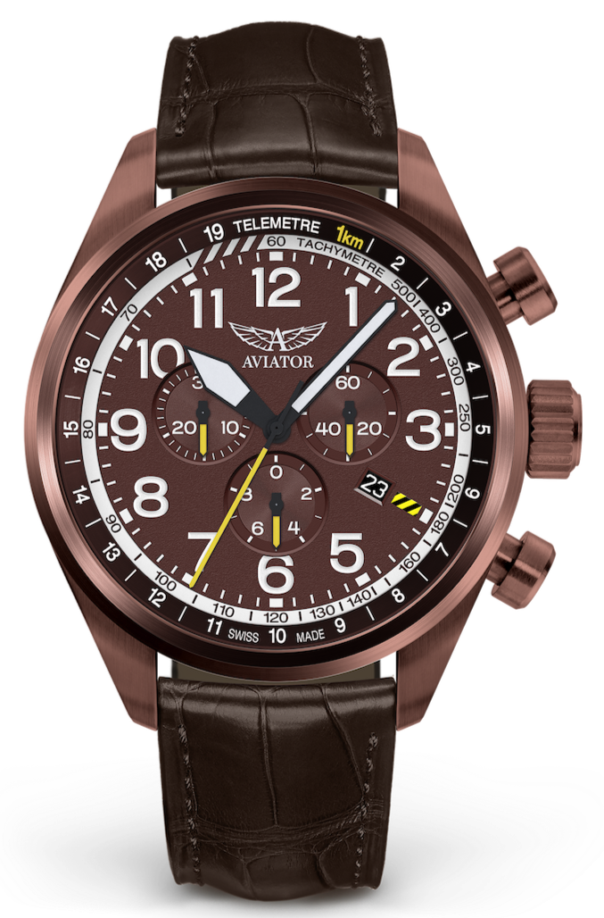 Hodinky AVIATOR SWISS AIRACOBRA P45 CHRONO V.2.25.8.172.4