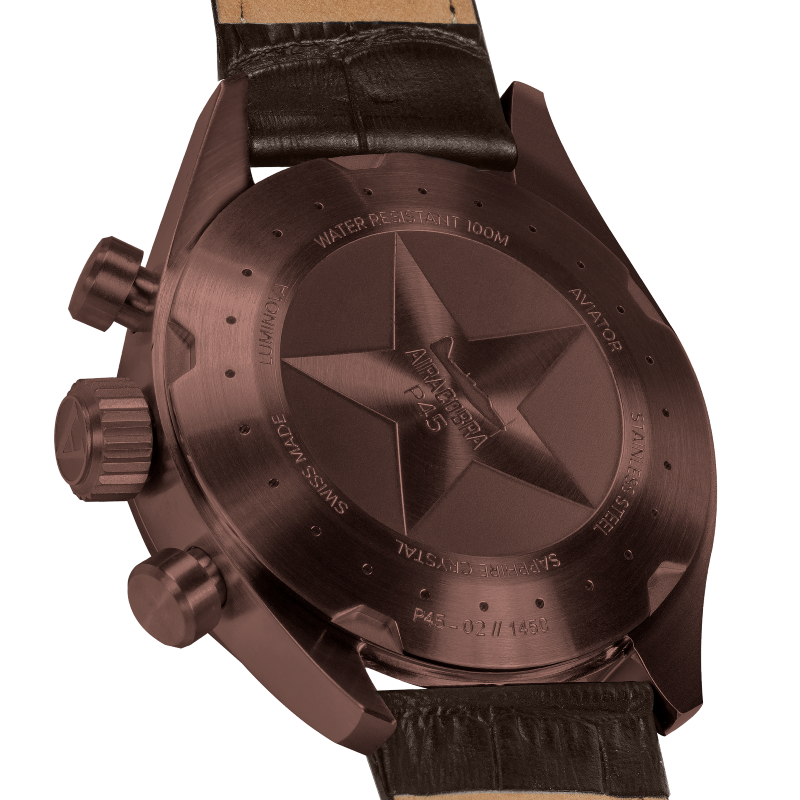 Hodinky AVIATOR SWISS AIRACOBRA P45 CHRONO V.2.25.8.172.4