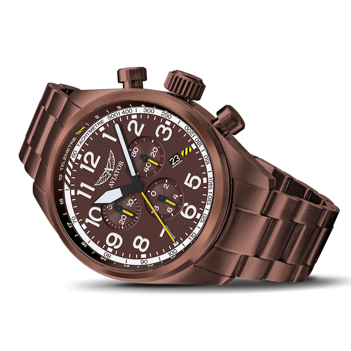 Hodinky AVIATOR SWISS AIRACOBRA P45 CHRONO V.2.25.8.172.4