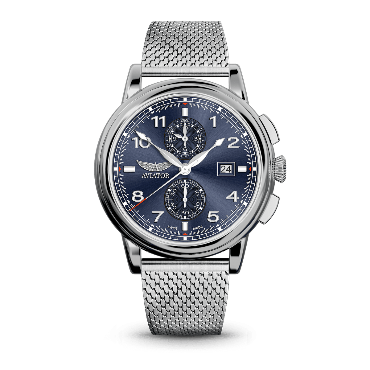 Hodinky AVIATOR SWISS Douglas DC-3 Chronograph V.2.45.0.407.4