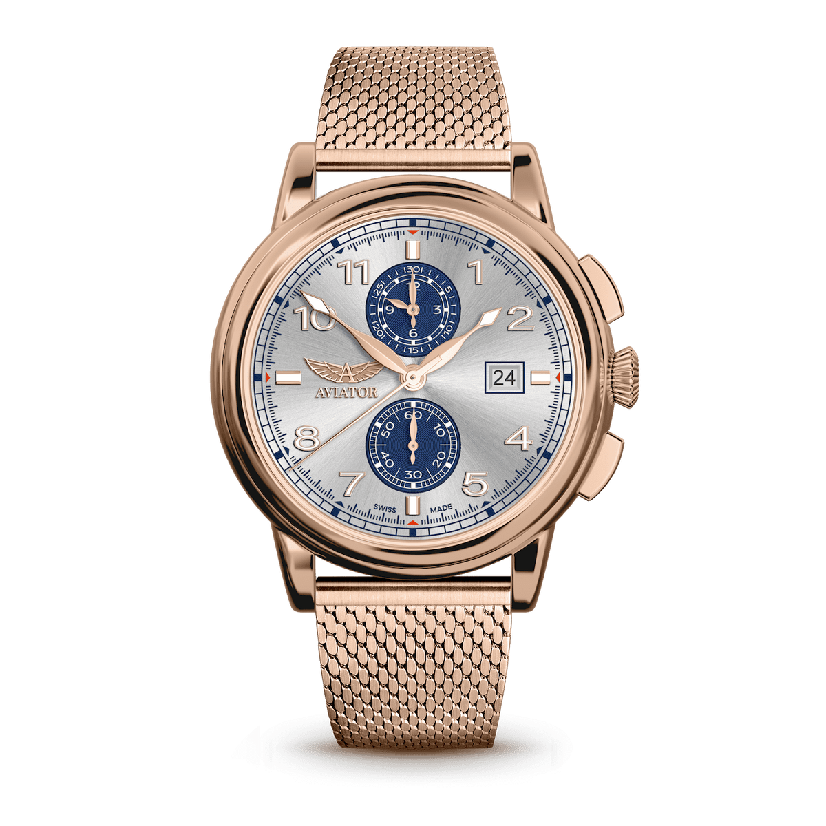 Hodinky AVIATOR SWISS Douglas DC-3 Chronograph V.2.45.2.414.4