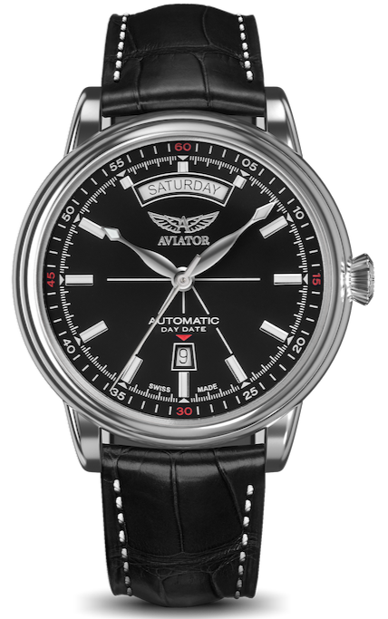 AVIATOR SWISS Douglas day-date watch V.3.20.0.142.4