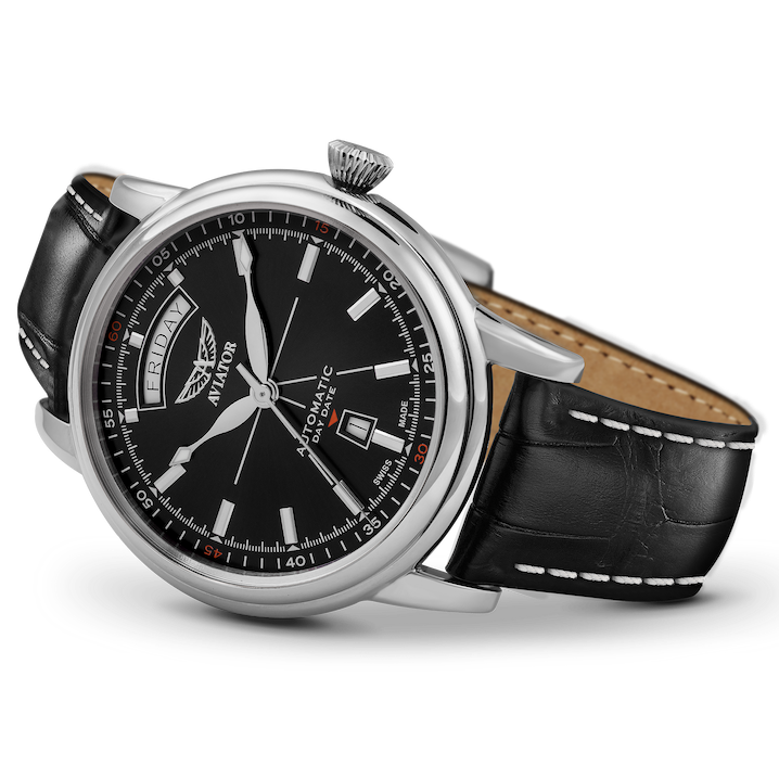 AVIATOR SWISS Douglas day-date watch V.3.20.0.142.4
