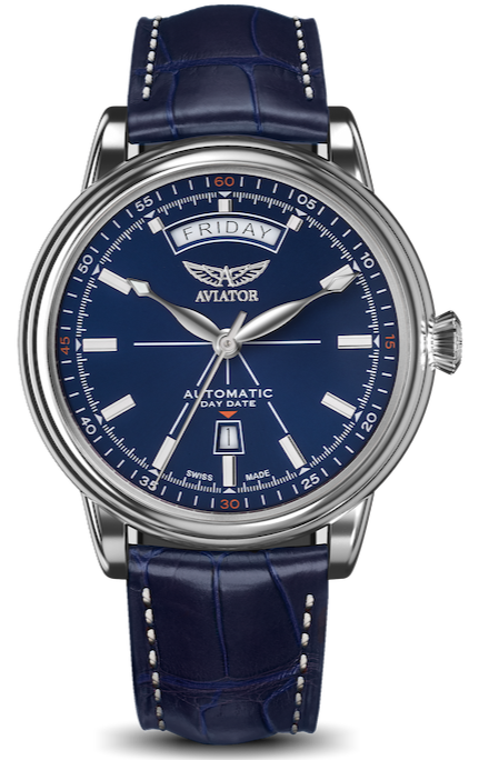 AVIATOR SWISS Douglas day-date watch V.3.20.0.145.4