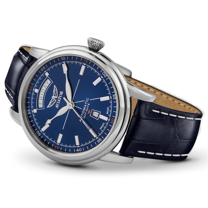 AVIATOR SWISS Douglas day-date watch V.3.20.0.145.4