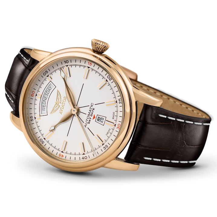 AVIATOR SWISS Douglas day-date watch V.3.20.1.147.4