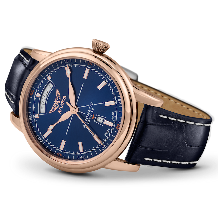 AVIATOR SWISS Douglas day-date watch V.3.20.2.225.4