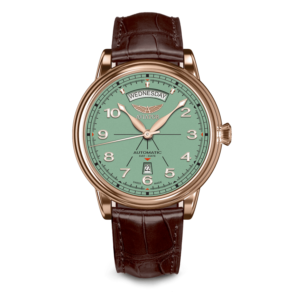 Hodinky AVIATOR SWISS Douglas day-date 45 V.3.44.2.404.4