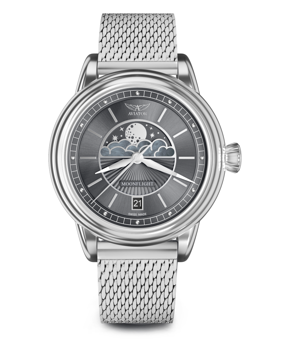 AVIATOR SWISS DOUGLAS MOONFLIGHT WATCH V.1.33.0.254.4