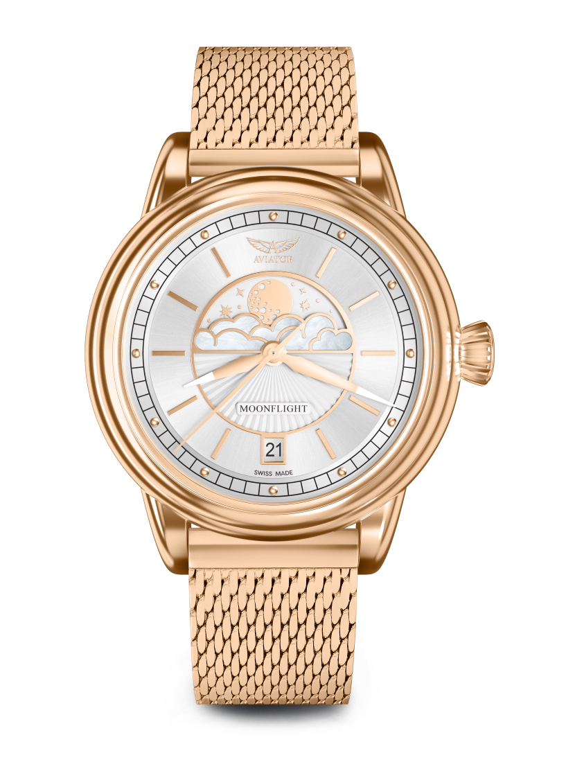 AVIATOR SWISS DOUGLAS MOONFLIGHT WATCH V.1.33.2.251.4