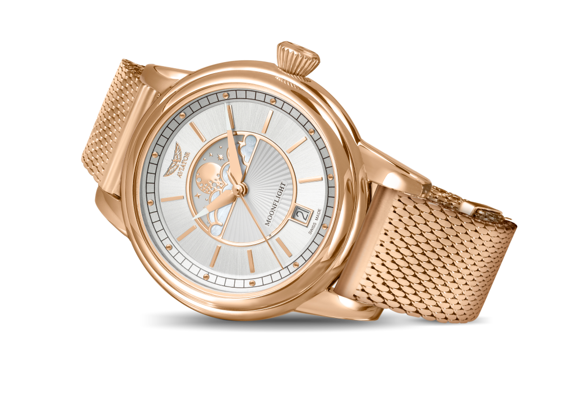 AVIATOR SWISS DOUGLAS MOONFLIGHT WATCH V.1.33.2.251.4