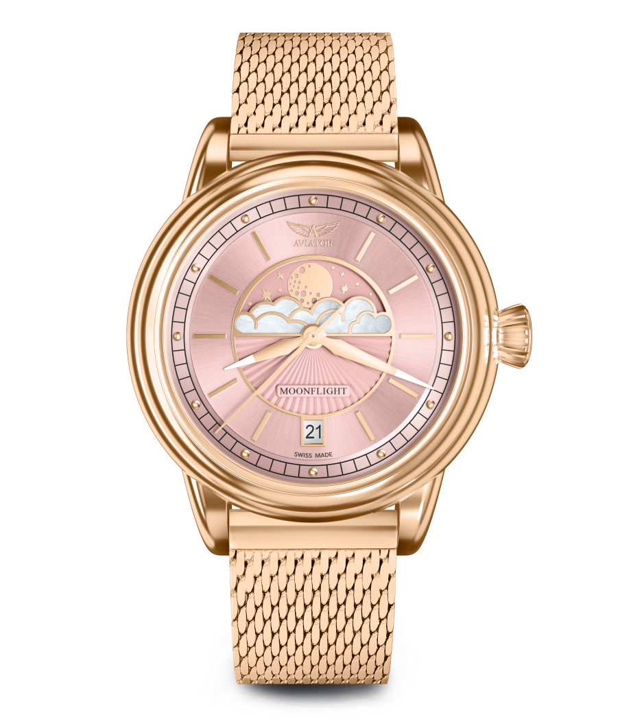 AVIATOR SWISS DOUGLAS MOONFLIGHT WATCH V.1.33.2.258.4