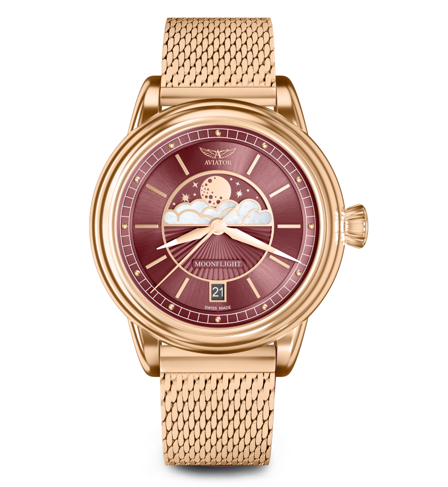 AVIATOR SWISS DOUGLAS MOONFLIGHT WATCH V.1.33.2.265.4