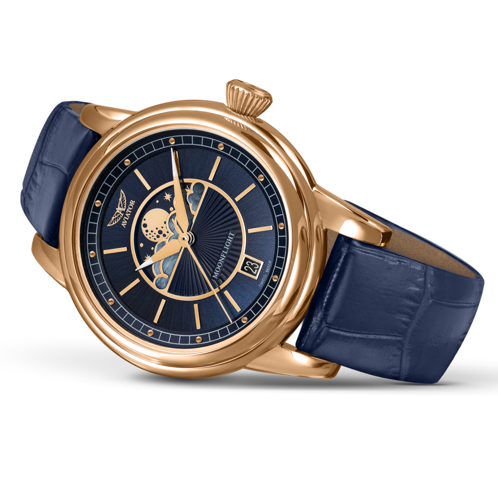 AVIATOR SWISS DOUGLAS MOONFLIGHT WATCH V.1.33.2.256.4