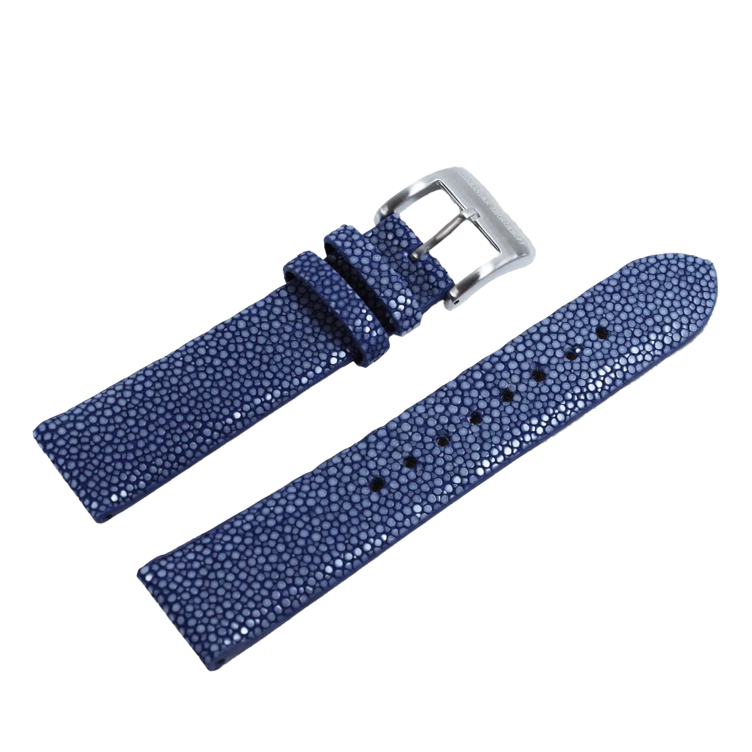 Alexander Shorokhoff genuine ray leather strap - blue
