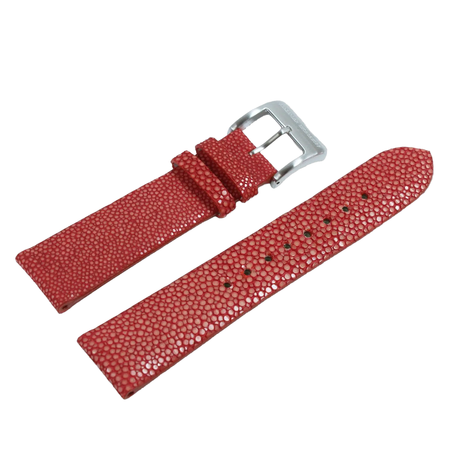 Alexander Shorokhoff genuine ray leather strap - red