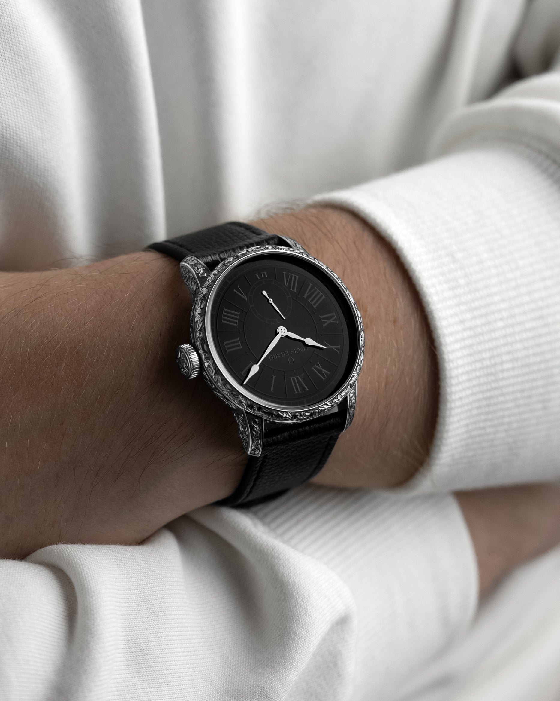 Louis Erard Hand-Engraved Watch