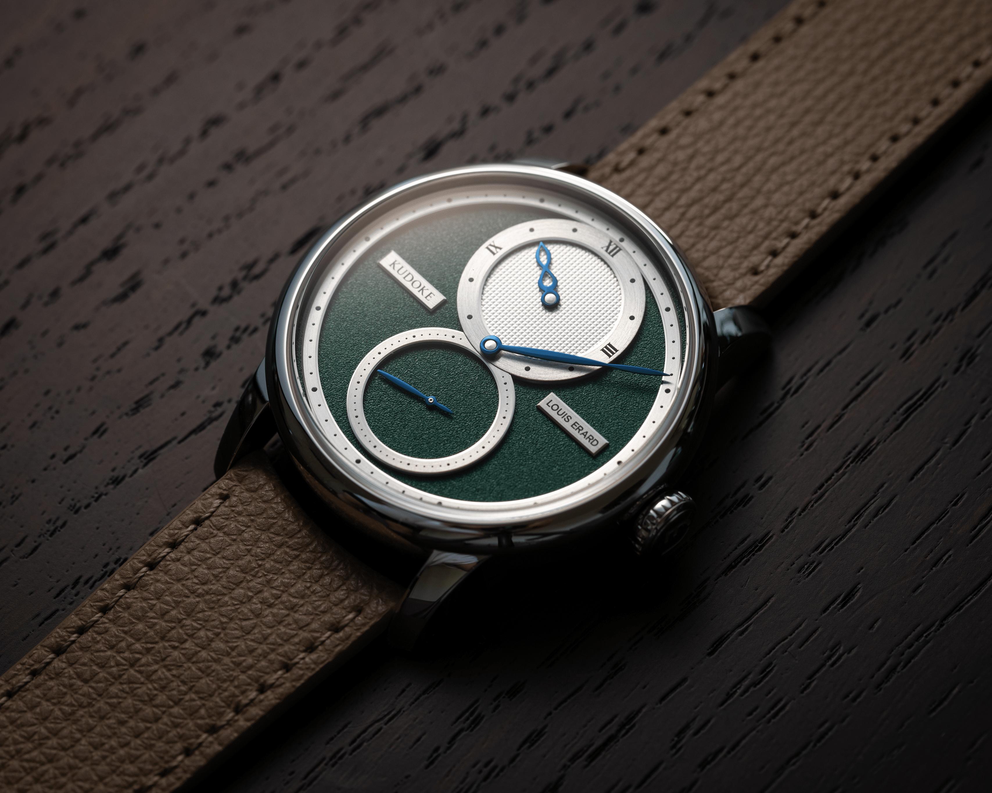 Hodinky LOUIS ERARD X KUDOKE FOREST GREEN