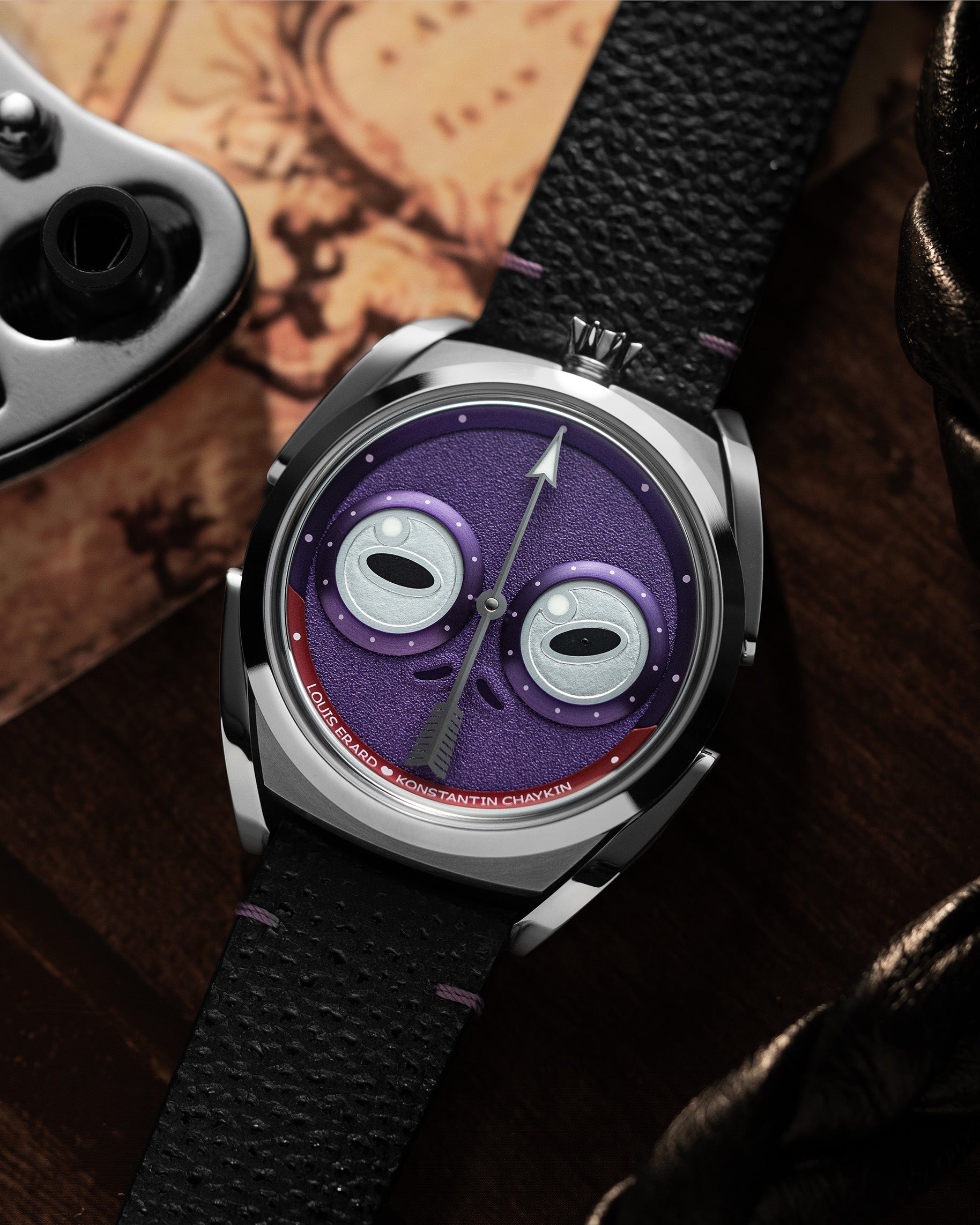 Louis Erard x KONSTANTIN CHAYKIN UNFROGETTABLE Purple Watch